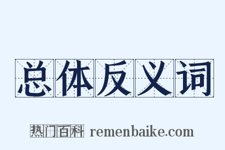 总体反义词是什么意思的图片